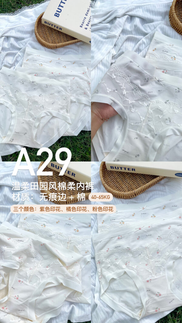 A29 温柔田园风棉柔内裤 - Image 2