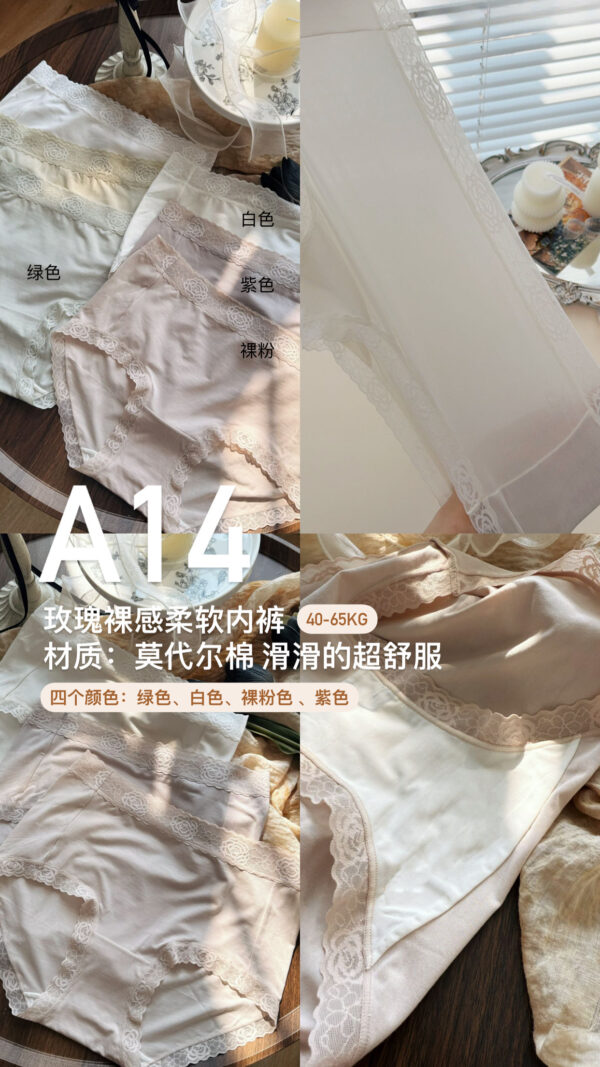 A14 玫瑰裸感柔软内裤 - Image 2