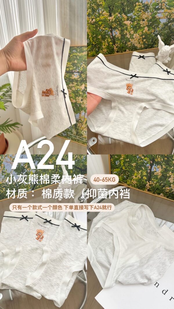 A24 小灰熊棉柔內裤 - Image 2
